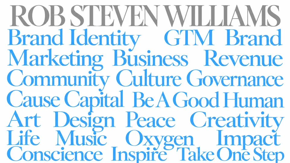 Blue smiley typographic manifesto