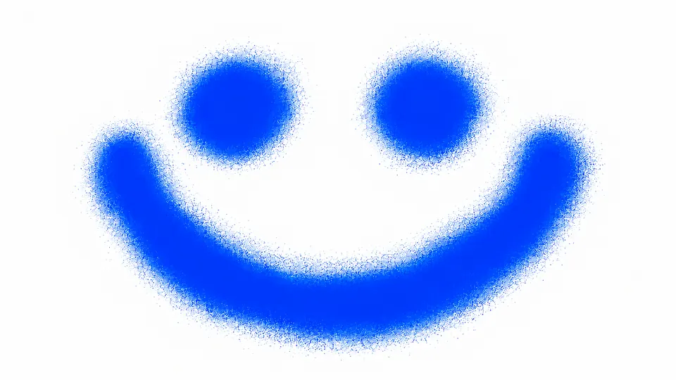 Blue smiley typographic manifesto